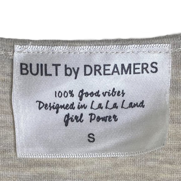 Built by Dreamers Short Sleeve Beige Top Size Small - Picture 5 of 6